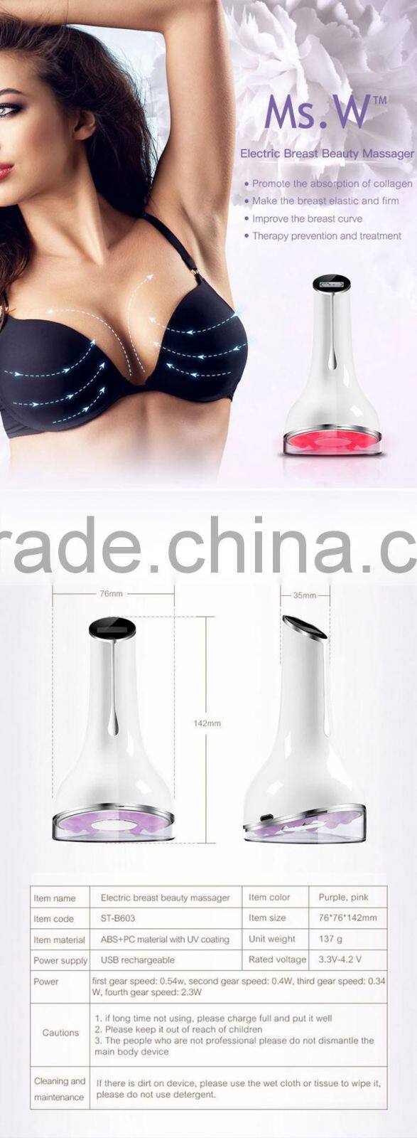Ms.W Red Light Therapy Electronic Breast Enlargement Vibrating Massager Bra Alibaba Beauty Products