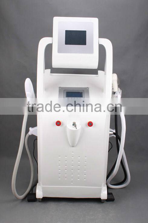 2013 Multifunction Two screen Elight RF Yag laser 3 in elight hair removal machine