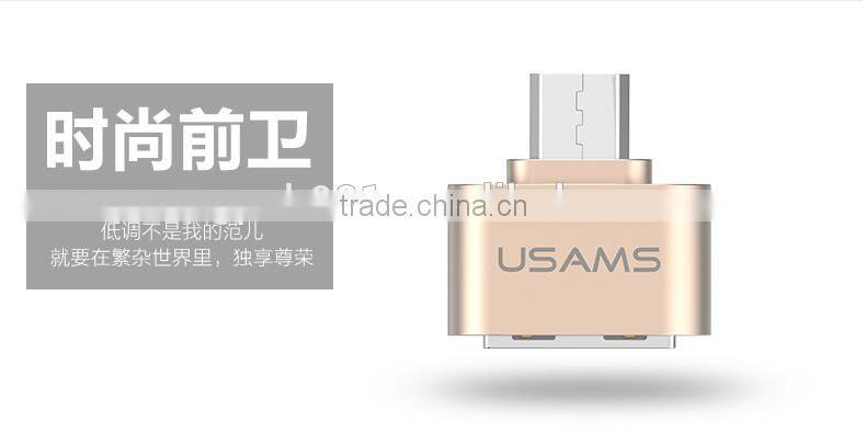 Original USAMS Quick Charging Micro USB to OTG Adapter Sync Data Connector 2.1A