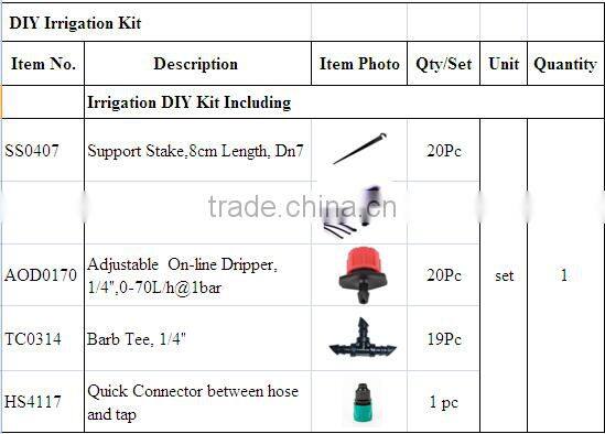 20m Micro Drip Irrigation System Plant Self Watering Garden Hose Kits Drippers