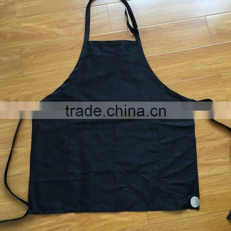 Black Apron with Pocket
