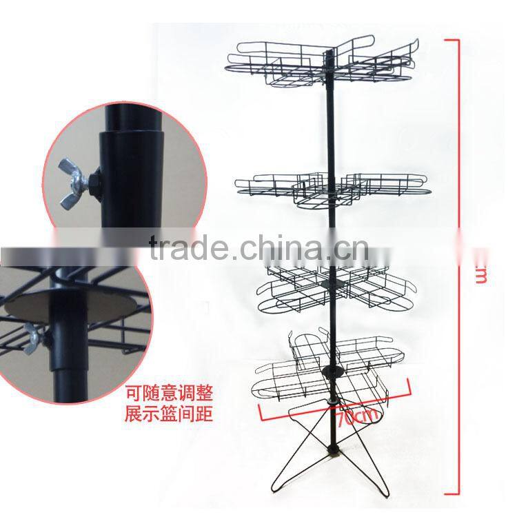360 degree flexible 4 tier baseball cap rack