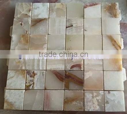 Customizable LIGHT GREEN ONYX MOSAIC TILES COLLECTIONS