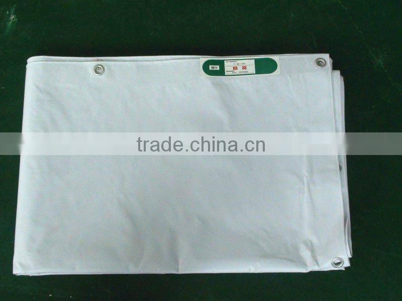 200D*300D/18*12 White PVC Laminated Fabric For Scaffolding Covering Flame resistanting Anti-sounding