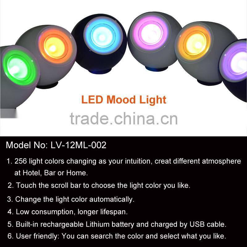 LOVELY touch control 256 color changing LED audio shape lights high technology