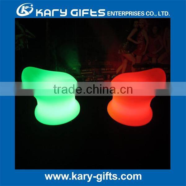 Multi color remote control led kids stool durable kid led bar stool