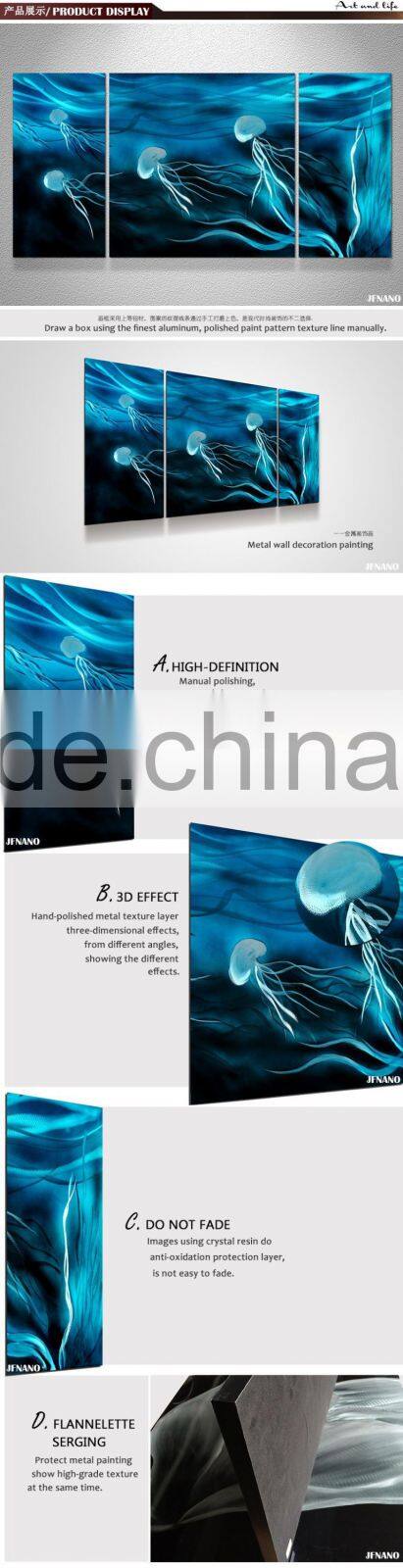2016 Jellyfish Metal Painting Modern Art Wall Decor Oil Painting Modern, Aluminium Print Painting