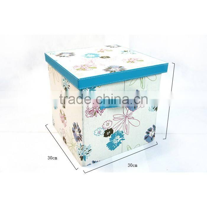 2 Piece Foldable Fabric Storage Cubes With Lid
