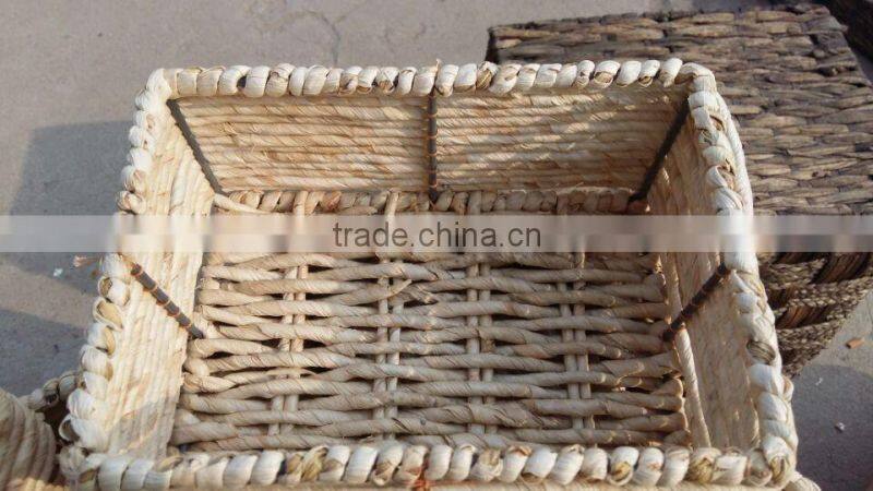 ECO-Friendly Woven Storage Basket, With Cotton Bag