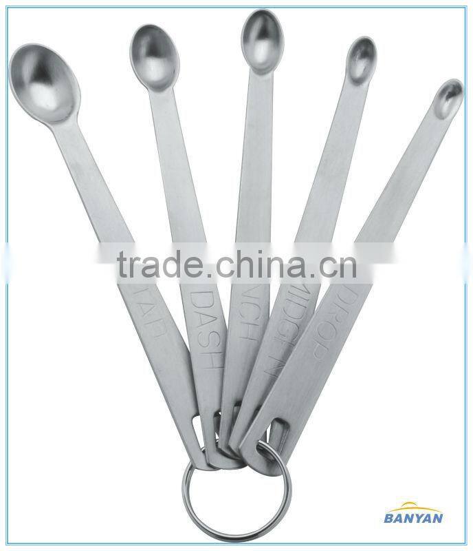 stainless steel measuring spoons 5pcs different size