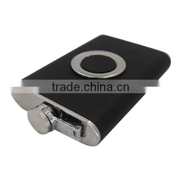 304 stainless steel leather hip flask 8 oz, leather stainless steel wine bottle