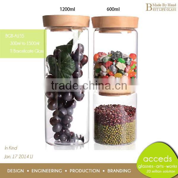 Handmade Shaped Unique Candy Glass Jar 750ml