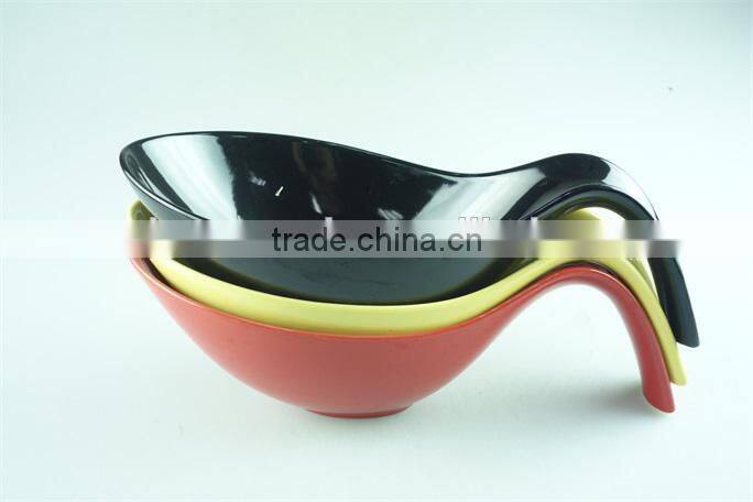 Low Price Wide-flat Ceramic Salad Bowl