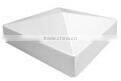 5"x5" White External Vinyl Flat Post Caps