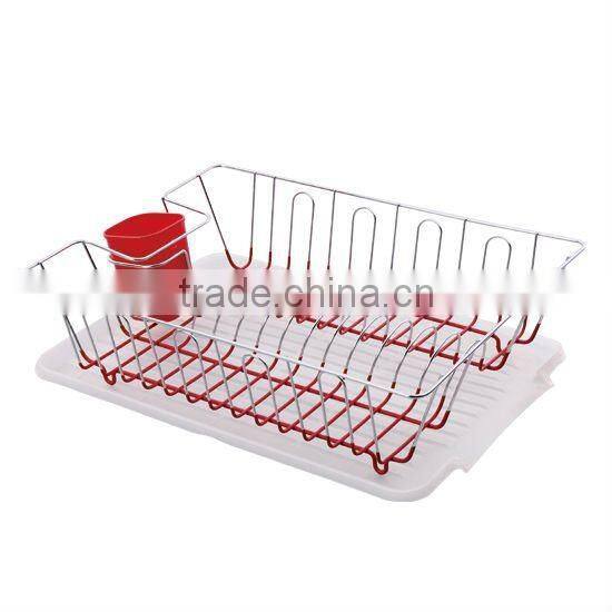 Metal Wire Rack Kitchen Organizer Basket with Tray