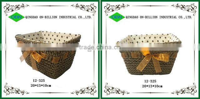 Latest design wholesale customized pure handmade colorful woven mini cheap empty gift basket