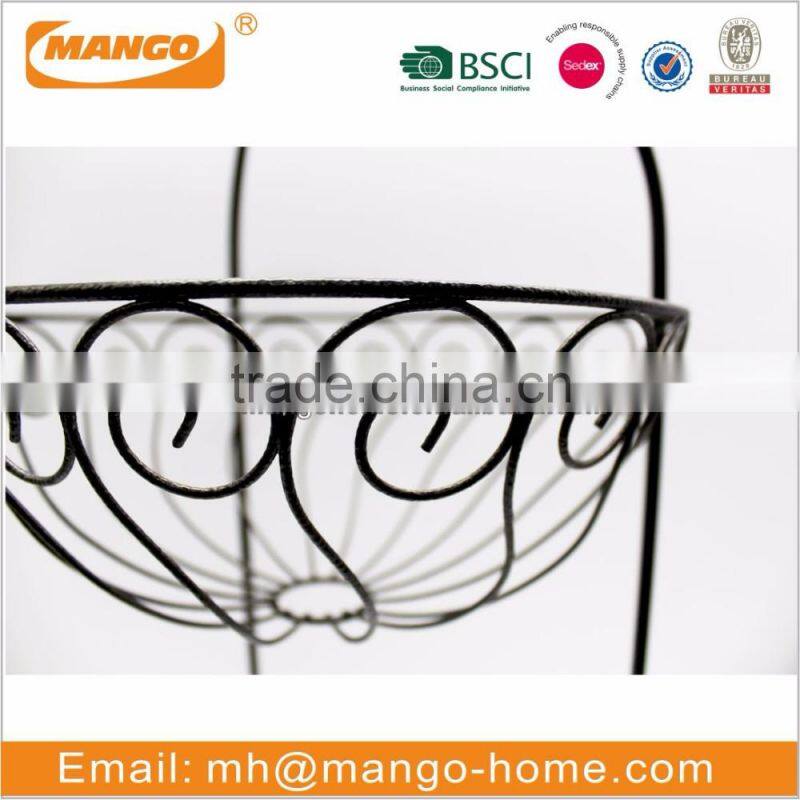 Metal Wire Two Layers Garden Flower Basket