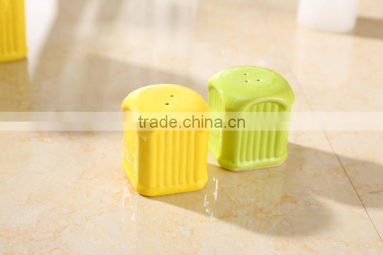 ceramic spice jar with stainless steel stand