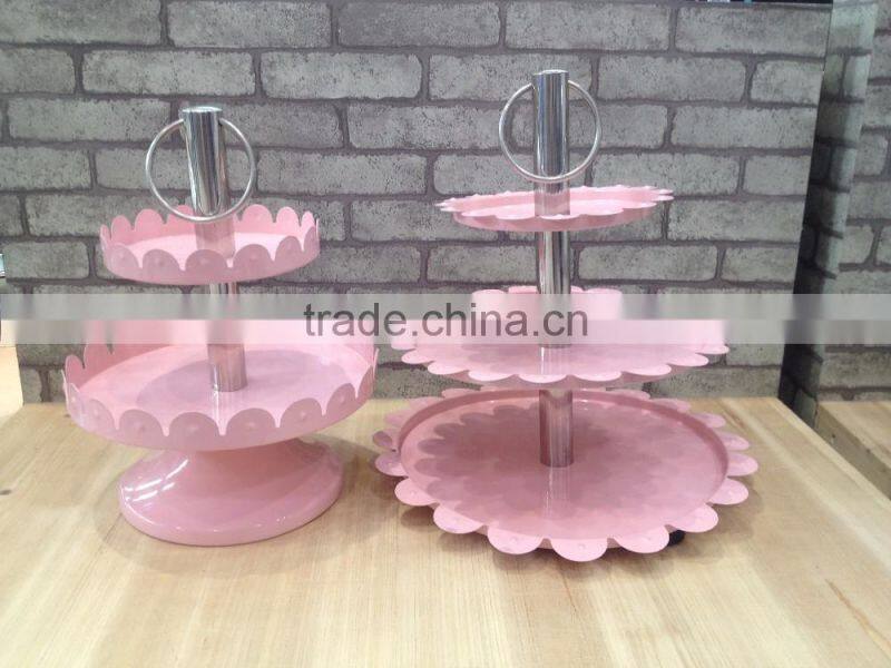 Metal Footed Wedding Cake Stand Plate Party Dessert Display
