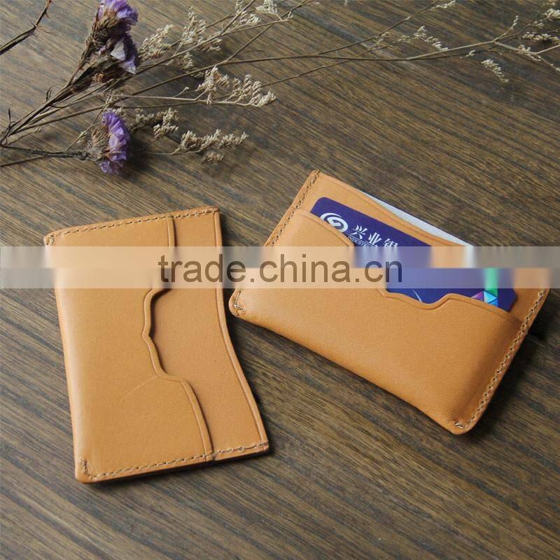 Custom Personalized Unisex PU leather Card Holder Simple Design Card Pocket