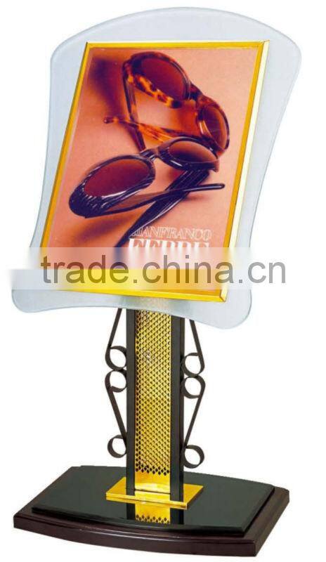 Hotel Equipment Wholesales floor Stand Sign Holders with glass Frames