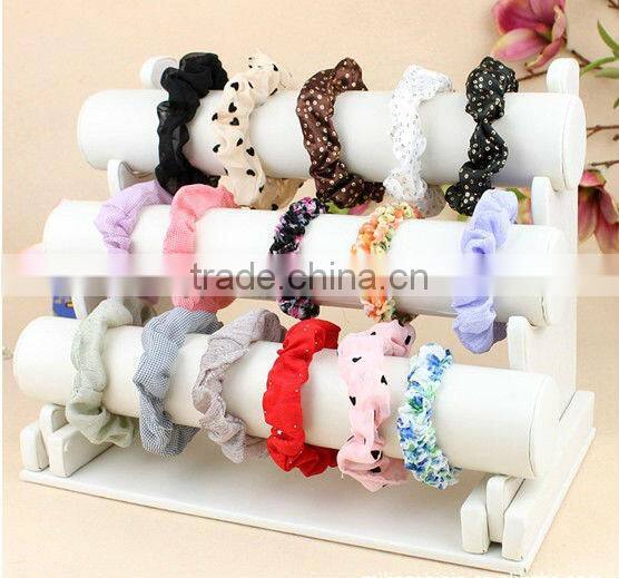 3 Layer Black Velvet Bracelet Holder Display Stand