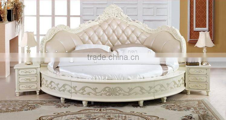 Luxury wood carving two drawers dresser for villa hotel