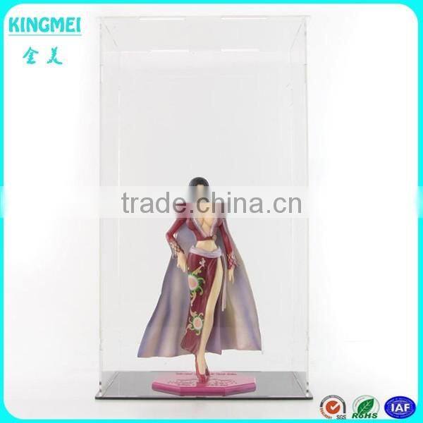 2mm clear acrylic model display box, transparent plexiglass model display box with jointing
