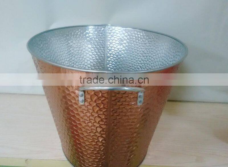 100% Waterproof Embossed Antique Tin Bucket