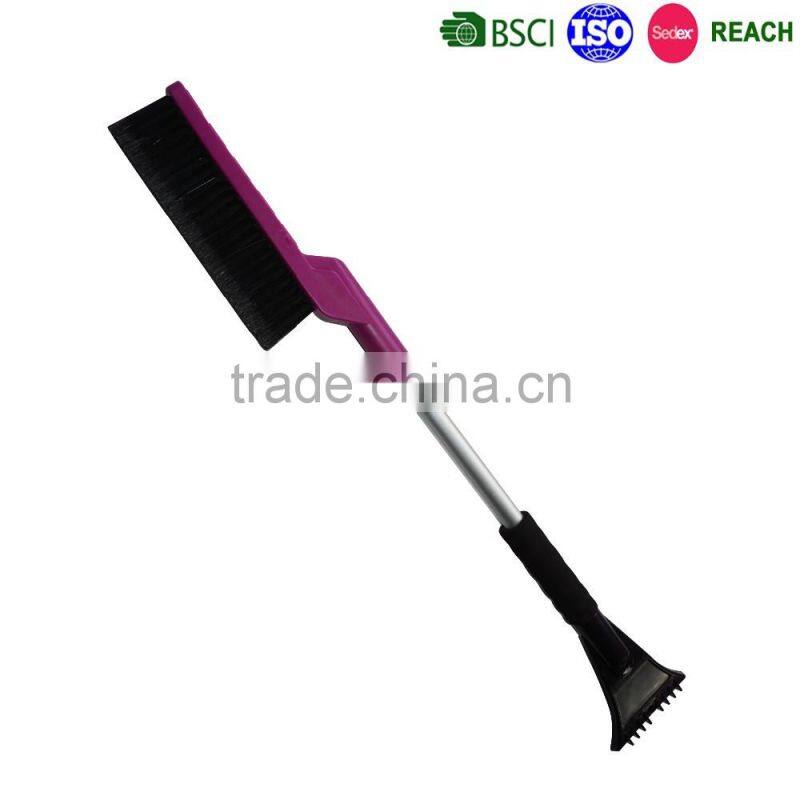 long handled car wash brush, ice scraper and snow brush snow brum