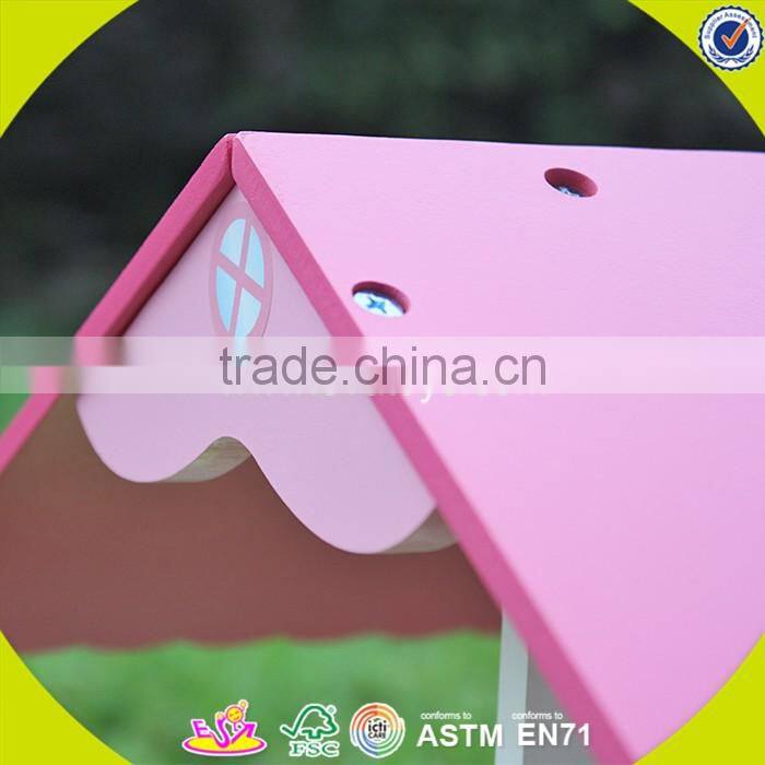 Wholesale 2 floors girls wooden dollhouse kits best design children wooden dollhouse kits W06A165-S