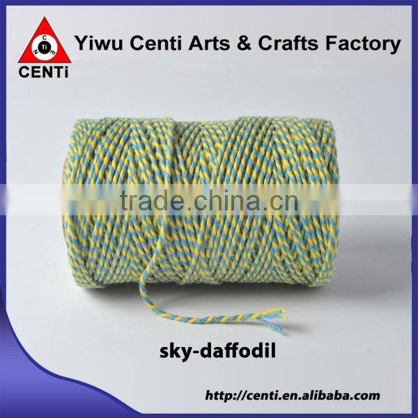 Factory violet and daffdil double coloured original cotton bakers twine