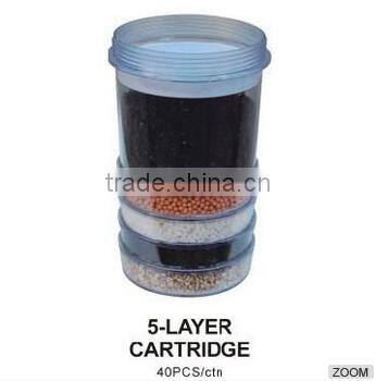 Low price mineral water filter pot with ceramic and cartridge filter