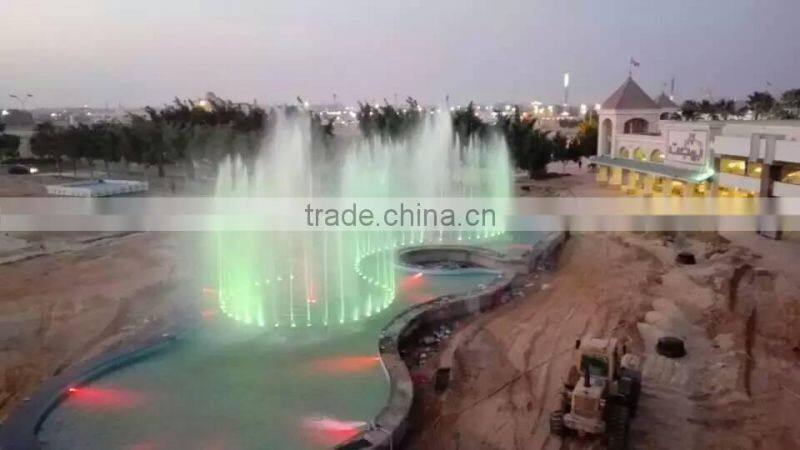 stainless steel outdoor colorful running music water speaker fountain