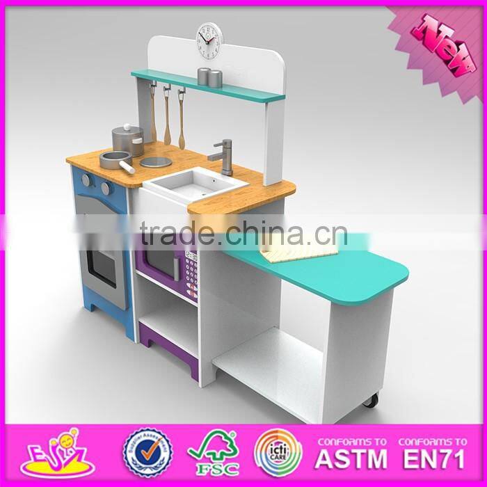 2016 new design preschool home play wooden toy kitchen sets for kids W10C252