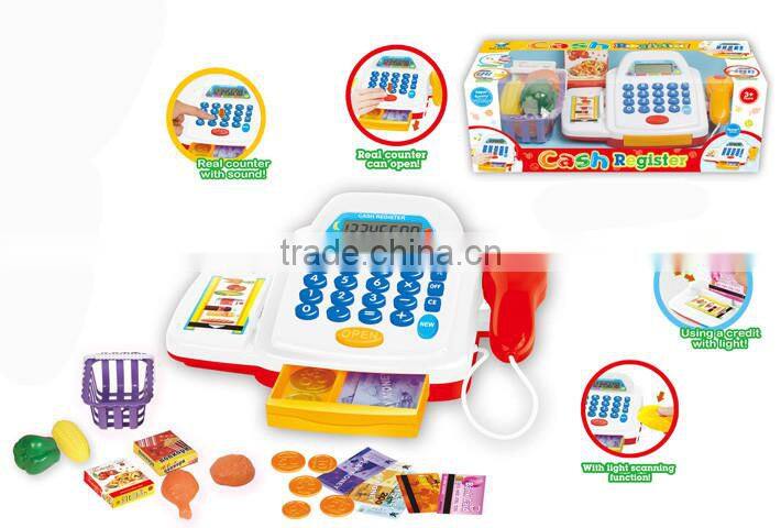 2016 hot sell children cash register supermarket toy in China
