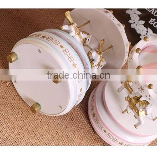 New Wooden Merry-Go-Round Carousel Music Box For Christmas Gift Kids Wedding Gift Toy