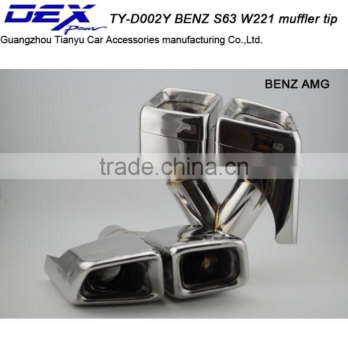 Tianyu DEX auto tuning SS304 b-enz amg s63 w221 exhaust pipe tail tip