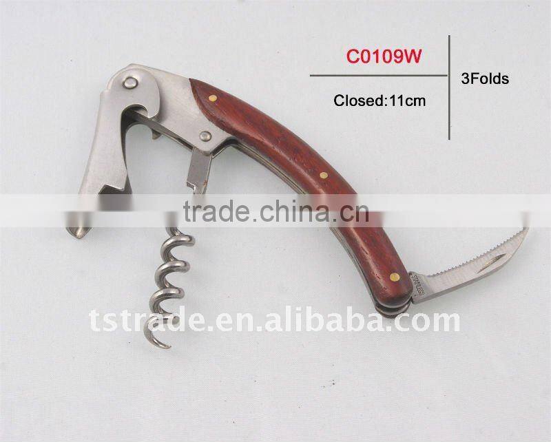 2014 Wine multifunction keychain bottle opener stainless steel durable fashion C0108A