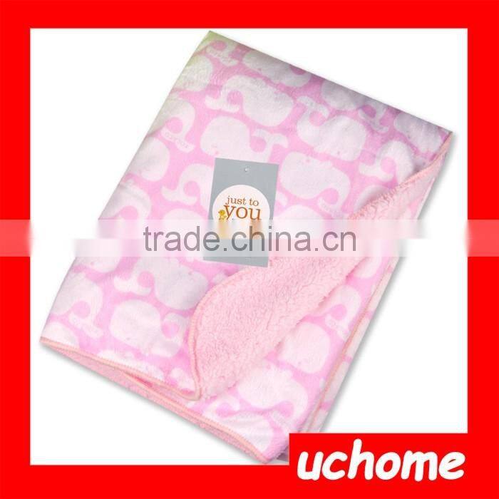 UCHOME 2016 Hot Sell Super Soft Plush And Microplush Baby Swaddle Blanket