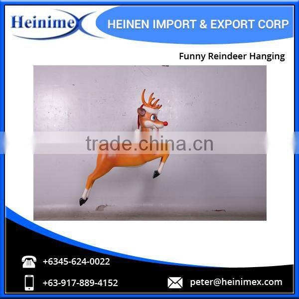 Hot Sale Christmas Decoration Funny Reindeer Hanging