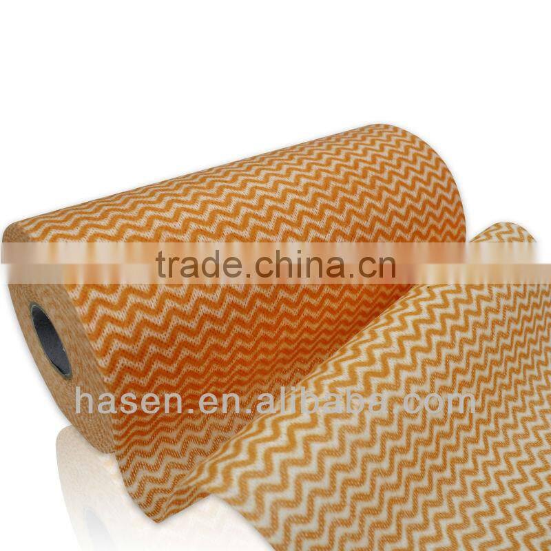 high quality wood pulp spunlace nonwoven fabric jumbo roll/cleaning product/cleaning tool