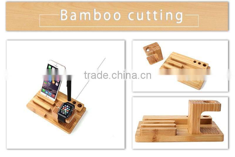 Aonong Bamboo Watch Stand & Cell Phone Charging Station Bamboo Holder