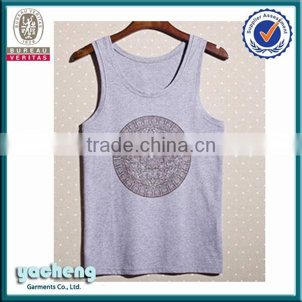 Customize Tank Tops men's fashion style tank top dry fit vest cotton/polyester tank top wholesale