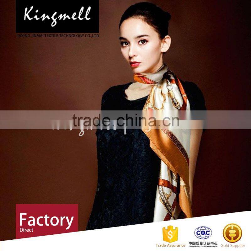 Custom design brand silk scarf supplier scarf and shawl 2016