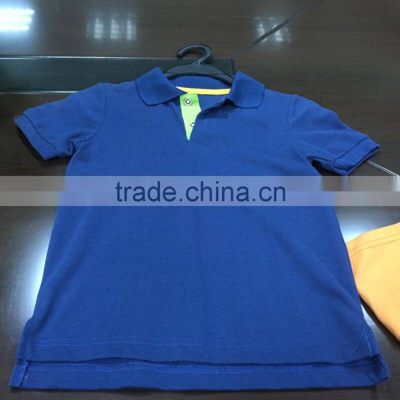 2016 unisex school uniform polo shirt 100% cotton School kids Polo t-shirt