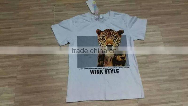 Garments stocklot cheap price comfortable boy's short sleeve t-shirts stock clearance sale