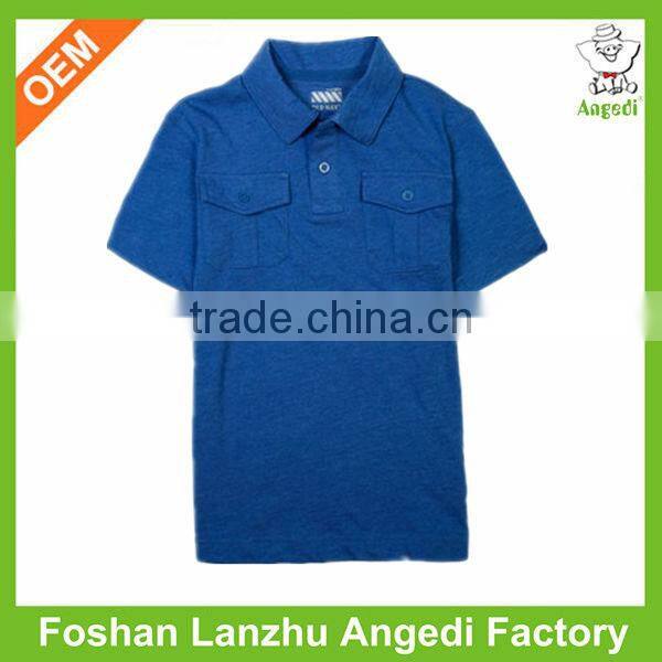 customized made blank plain Pique polo shirts with flat knit collar