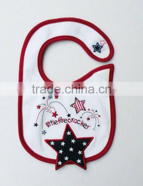 baby clothes cute emobroidered waterproof bibs for baby