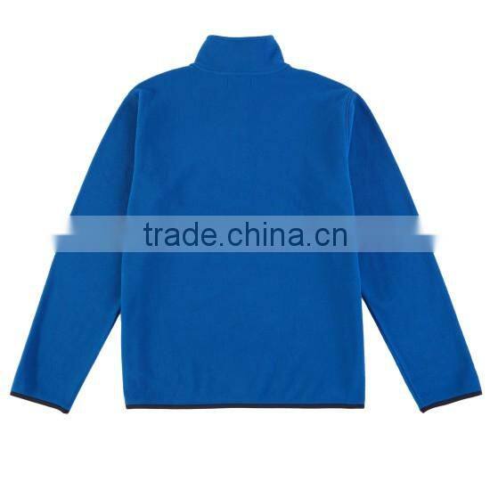 korea style slim fit quarter zip polo collar 100% polyester polar fleece mens sweatshirt